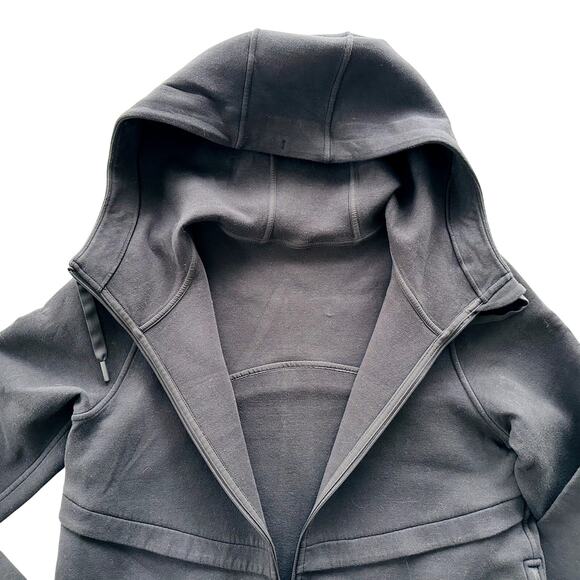 Lululemon Long Horizons Hoodie Black Size Medium Coat Jacket Travel Commute - Picture 6 of 11